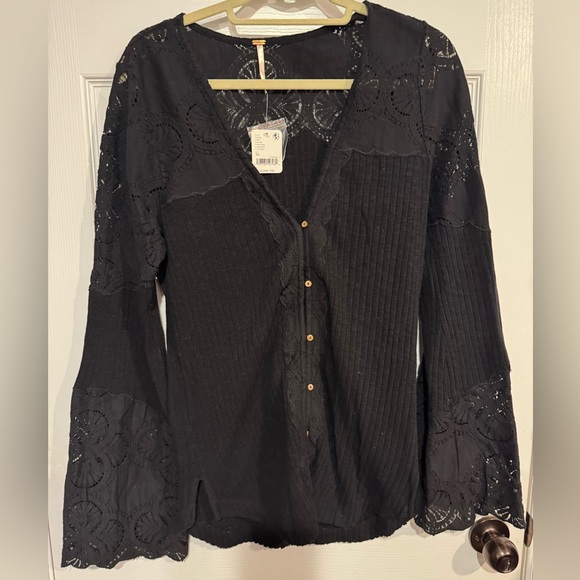 Free People Olivia Lace Top - Picture 2 of 10